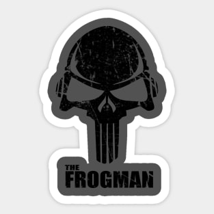 The Frogman (distressed) Sticker